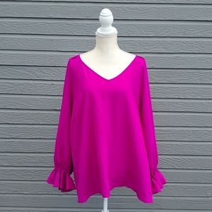 Bar III Flowy Magenta Blouse